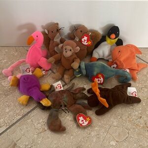 Lot of 10 Ty Teenie Beanie Babies